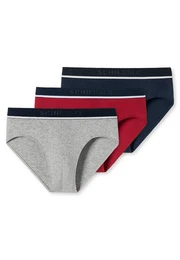 Rioslip 95/5 (3er-Pack) mit sportlichem Logo-Webgummibund mit schmalen weiem Ansatz