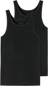 Schiesser Unterhemd 95/5 2er-Pack Schwarz/Dunkelgrau Schiesser Unterhemd 95/5 2er-Pack Schwarz/Dunkelgrau