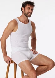 Schiesser Unterhemd 95/5 2er-Pack Creme/Weiß