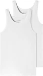 Schiesser Unterhemd 95/5 2er-Pack Creme/Weiß