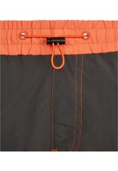 URBAN CLASSICS UC Logo Swim Shorts Orange/Dunkelgrau/Khaki