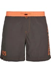 URBAN CLASSICS UC Logo Swim Shorts Orange/Dunkelgrau/Khaki