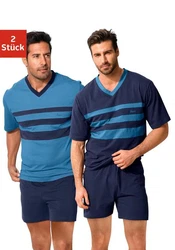 Le Jogger Pyjama Packung 2 Stück Dunkelblau/Blau