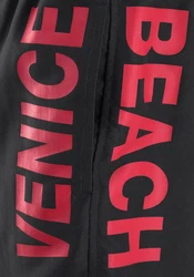 Venice Beach Badeshorts mit Innenslip Lila/Schwarz/Braun