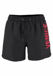 Venice Beach Badeshorts mit Innenslip Lila/Schwarz/Braun