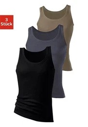 Unterhemd Doppelripp Tanktop (3-St) ohne Seitennhte