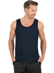 Trigema Unterhemd Trägershirt Dunkelblau/Blau