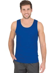 Trigema Unterhemd Trägershirt Blau/Hellblau