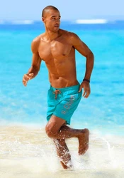 s.Oliver Badeshorts Logoprint aqua