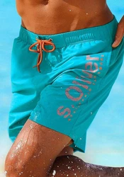 s.Oliver Badeshorts Logoprint aqua