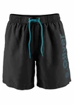 s.Oliver Badeshorts Logoprint Blau/Schwarz/Türkis