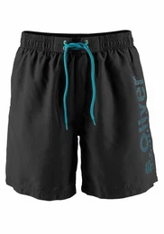 Badeshorts mit trendigem Logoprint