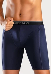 Buffalo Boxer in langer Form  aquablau/grau/navy