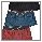 Buffalo Boxer in langer Form  Grau/Rot