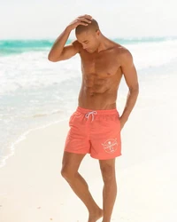 Chiemsee Badeshorts mit Logodruck Orange