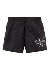 Chiemsee Badeshorts mit Logodruck Dunkelgrau/Dunkelblau/Schwarz