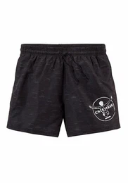 Badeshorts Melange mit Logodruck, seitliche Eingrifftaschen