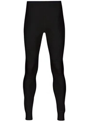 Trigema Lange Unterhose Ski/Sport Funktionshose (1-St) Schwarz/Orange