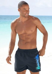 Bench. Badeshorts mit Logo Dunkelblau/Hellblau/Schwarz