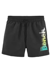Bench. Badeshorts mit Logo Schwarz/Beige/Hellblau
