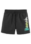 Bench. Badeshorts mit Logo Schwarz/Beige/Hellblau