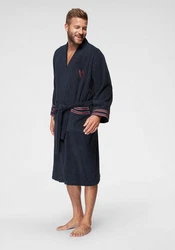 Bruno Banani Herrenbademantel Roy Dunkelblau
