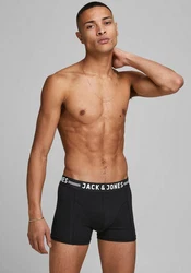 JACK & JONES Boxershorts SENSE TRUNKS 3-PACK NOOS Dunkelblau/Dunkelgrün/Schwarz