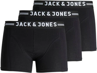 JACK & JONES Boxershorts SENSE TRUNKS 3-PACK NOOS Dunkelblau/Dunkelgrün/Schwarz