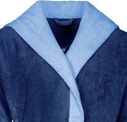 bugatti Herrenbademantel Stefano Blau/Dunkelblau