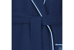 bugatti Herrenbademantel Tizian Dunkelblau/Blau