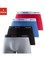 Bench. Hipster Boxershorts (4-St) Grau/Mischfarben/Blau/Bordeaux/Rot/Rosa