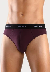 Bench. Slip mit kontrastfarbigem Webbündchen Dunkelrot/Bordeaux/Dunkelgrün/Lila