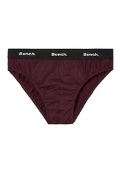 Bench. Slip mit kontrastfarbigem Webbündchen Dunkelrot/Bordeaux/Dunkelgrün/Lila