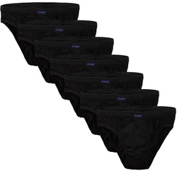 BRUBAKER Slip Herren Unterhose aus Baumwolle Schwarz/Dunkelblau/Lila