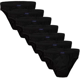 BRUBAKER Slip Herren Unterhose aus Baumwolle Schwarz/Dunkelblau/Lila BRUBAKER Slip Herren Unterhose aus Baumwolle Schwarz/Dunkelblau/Lila