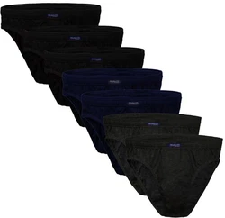 BRUBAKER Slip Herren Unterhose aus Baumwolle Dunkelblau