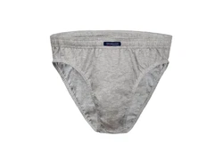BRUBAKER Slip Herren Unterhose aus Baumwolle Grau