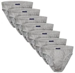 BRUBAKER Slip Herren Unterhose aus Baumwolle Grau