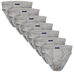 BRUBAKER Slip Herren Unterhose aus Baumwolle Grau