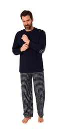 Pyjama Herren Schlafanzug lang mit Flanell Hose - auch in bergren
