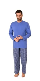 Pyjama Herren Schlafanzug lang mit Flanell Hose - auch in bergren