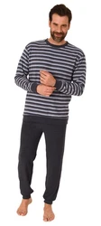 Trend by Normann Pyjama Herren Schlafanzug Dunkelblau/Grau/Dunkelgrau