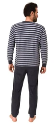 Trend by Normann Pyjama Herren Schlafanzug Dunkelblau/Grau/Dunkelgrau