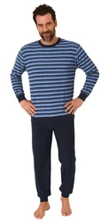 Trend by Normann Pyjama Herren Schlafanzug Dunkelblau/Blau/Hellblau/Lila