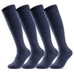 sockenkauf24 Kniestrümpfe 4 Paar Herren Thermostrümpfe mit Innenfrottee Winterstrümpfe (22350) Navy (22350)