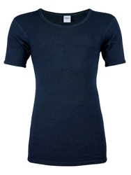 wobera NATUR Unterhemd mit 1/2 Arm oder Shirt für Herren Dunkelblau/Blau