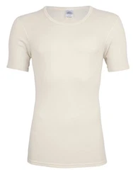 wobera NATUR Unterhemd mit 1/2 Arm oder Shirt für Herren 