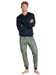 Pyjama Herren Bndchenpyjama 44565 grn (1 Stck, 1 tlg., 1 Stck)