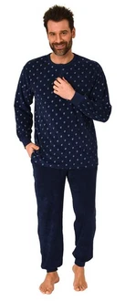 Normann Pyjama Herren Frottee Schlafanzug lang mit Bünchen Normann Pyjama Herren Frottee Schlafanzug lang mit Bünchen