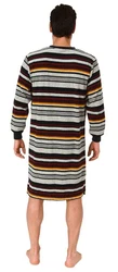 Normann Pyjama Herren Nachthemd  Dunkelrot/Bordeaux/Mischfarben/Grau/Creme